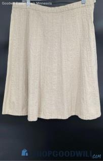 Christopher & Banks Women's Beige Cotton skirt - Sz 10