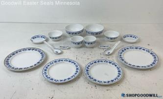 16pc Patra Fine Porcelain Thailand by Nikko Dinnerware Plates, Spoons & More