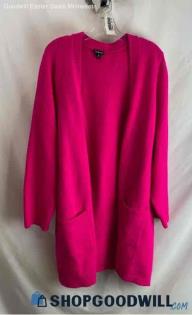 Torrid Women's Hot Pink Fuzzy Knit Open Sweater - Sz 4