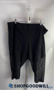 Torrid Women's Black Mesh Thigh Fitted Bike Shorts - Sz 4