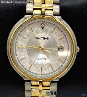 Men's WALTHAM Two Tone Date Watch