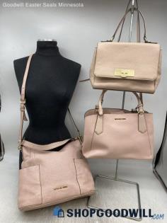 Lot of 3 Michael Kors Pink Satchel/Shoulder Bag Womens Leather Handbag/Purse