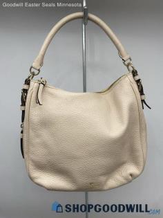 Kate Spade Beige Hobo/Shoulder Bag Womens Pebbled Leather Handbag/Purse