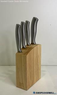 SALT 5pc Cutlery Stainless Knife Block Set