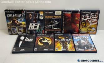 10 Sony PlayStation 2 Video Game LOT - COD Street Spider-Man Mission Impossible+