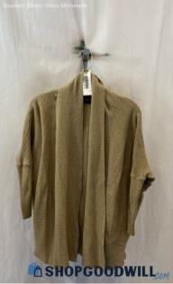 Zara Women's Light Brown Open Drop Shoulder Sweater - Sz S