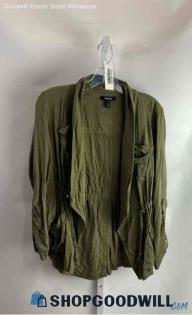 Torrid Women's Olive Green Open Cinch Waist Utility Jacket - Sz 1