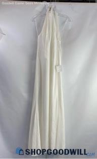 Lulus Women's Ivory Halter Tie Maxi Trapeze Dress - Sz L