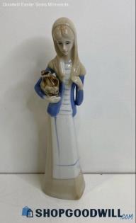 Vintage Imcor Porcelain Lady Holding Pitcher Jug Figurine