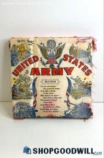 Vintage US Army Fort Hood, Texas Souvenir Mother Pillow/cushion