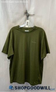 Columbia Men's Olive Green Striped Heathered Performance T-shirt - Sz XL