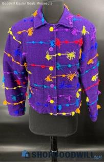 Kindred Spirit Women's Purple Embellished Art Style jacket - Sz M