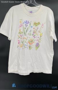 Soft as a Grape by Anvil women's spring floral T-shirt - Sz L