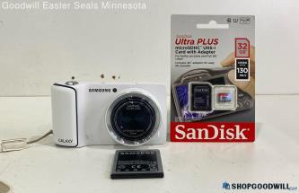 Samsung Galaxy EK-GC110 Digital Camera W/SD Card + Battery-Powers on