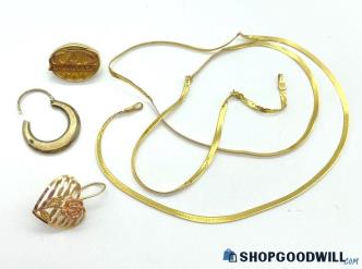 10K Yellow Gold Jewelry Scrap 3.85 grams