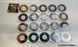 20 Sony PSP Game LOT - Sampler Disc Streets Ratchet Ghost Recon Daxter Sports+