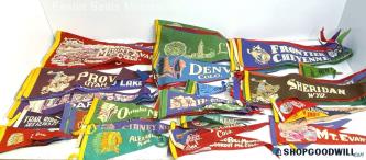 4LBS Lot Variety Assorted Collectible Felt Pennants Mix