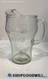 Vintage Coca Cola Coke Pitcher Serving Glass Barware Party Entertaining