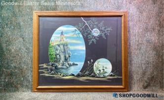 K Schwabel Signed MN Lighthouse Loon Print 29/250 18/450 Painted Matte & Framed