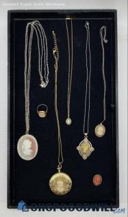 Cameo Necklaces, Pin & Ring - Vintage to Modern