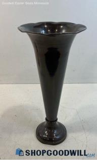 World Market Brown Metal 8" Dia Vase 16" H