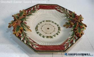 Fitz & Floyd Classic Equestrian Fall/Christmas Chestnut Garland Bowl Plate