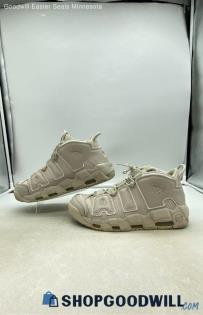 Nike Men's Air More Uptempo Light Bone Ivory Leather Sneakers Sz 13