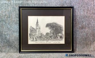 Don Davey "French Quarter Days New Orleans" Cathedral Landscape Print Framed Art