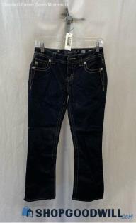 Miss Me Women's Dark Wash Blue Mid-Rise Bootcut Jeans - Sz 27x34