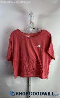 The North Face Women's Rose Pink Lightweight Boxy Cropped Shirt - Sz XL