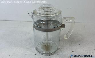 Pyrex Clear Glass Coffee Maker Percolator