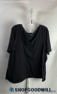 Lane Bryant Women's Black V Neck T-Shirt - Sz 26/28