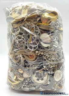 Gold Tone and Silver Tone Costume Jewelry Grab Bag 11.4 lbs