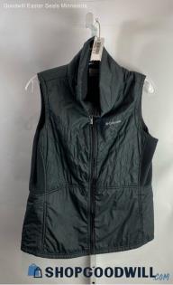 Columbia Women's Black Hybrid Tech Full Zip Lightweight Vest - Sz L