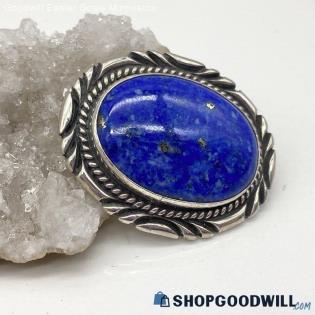 .925 Signed W DENETDALE Lapis Lazuli Brooch/Pendant 10.63g