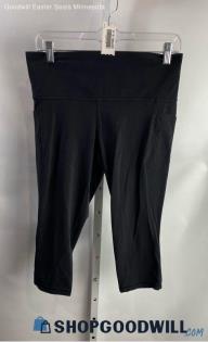 Athleta Women's Black Side Pocket Capri Leggings - Sz L