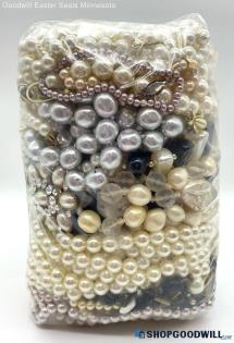 Faux Pearl Costume Jewelry Grab Bag - Vintage to Modern 6.0 lbs