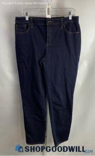 Chico's Women's Dark Wash Blue Slimming Girlfriend Jeans - Sz 8