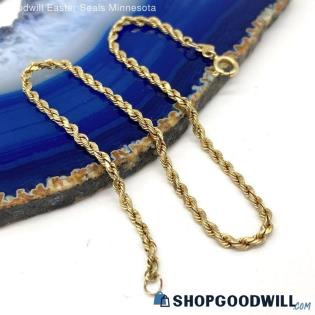 14K Yellow Gold 1.91mm Wide Chain Bracelet 0.95g