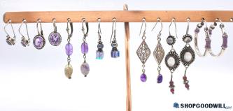 .925 Purple Earring Collection 24.19g