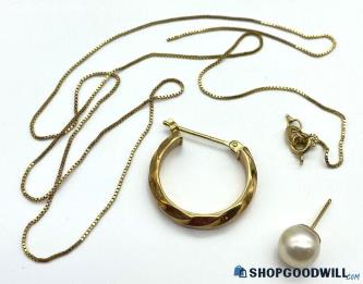 14K Yellow Gold Jewelry Scrap 2.28 grams