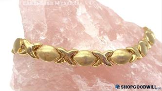 10K Yellow Gold Hugs & Kisses Bracelet 4.00g