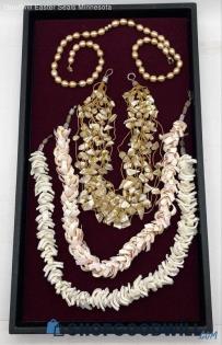 .925 Findings on Cultured Pearl, Mother of Pearl & Shell Chip Necklaces