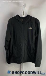 The North Face Women's Black Plush Lined Zip Up Tech Sweatshirt - Sz L