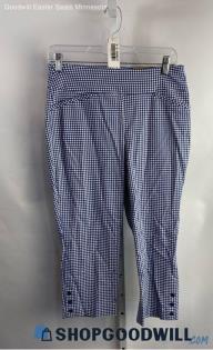 NWT Chico's Women's Josie Gingham Patterned Poplin Capri Pant - Sz 2