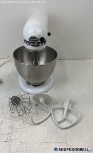 Kitchenaid White Tilt Head Stand Mixer W/ Attachments Ksm75wh Pickup Only