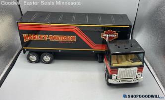 Harley Davidson GMC Tractor Motorcycle Trailer Truck Die Cast Toy 18 Wheeler