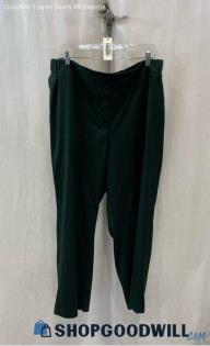 Lane Bryant Women's Forest Green Straight Pull-On Pants - Sz 18