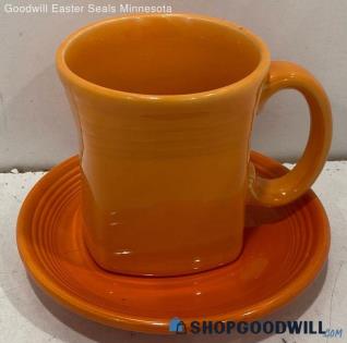 Fiesta Orange Cup And Saucer