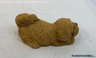 Sandicast Lhasa Pup Figurine Missing One Eye 9" X 5" X 5"